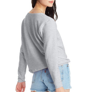 El mejor diseño Otoño Invierno liso mujeres sudaderas suelta moda pulóver de gran tamaño mujeres cuello redondo sudadera personalizada - Product Image 3