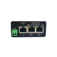 Adaptateur d'injecteur PoE industriel Din-rail 2 ports 10/100/1000Mbps Power Over Ethernet DC48V Entrée DC24V Sortie