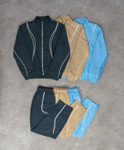 Chándales de nylon Vintage Oversized Graphic Print Plus Size Hombres Streetwear Camiseta hecha de algodón pesado - Product Image 4