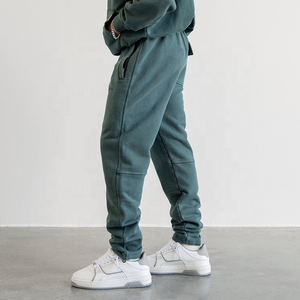 Survêtement unisexe en coton vintage avec logo personnalisé, poches élastiques à fermeture éclair, délavé, style décontracté, jogging pour homme - Product Image 6