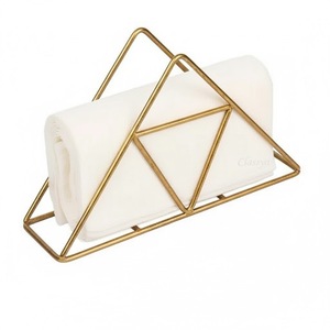 Silver Metal Napkin Holder With Modern Durable Design For Dining <b>Table</b> Storage Restaurant <b>Kitchen</b> Hospitality Decoration - Product Image 2