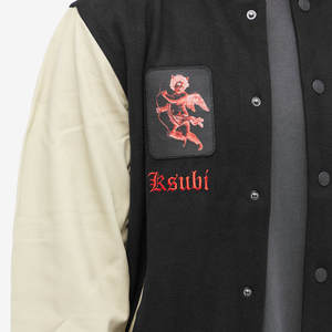 แจ็คเก็ตแขนหนังสำหรับผู้ชายแจ็คเก็ตเบสบอลมหาวิทยาลัยเลตเทอร์แมนสำหรับนักศึกษา - Product Image 4