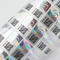 Özel Baskılı Serigrafi Yapışkanlı Hologram Lazer Parlak Metalik Gümüş Folyo Su Geçirmez Vinil Kod Etiketleri