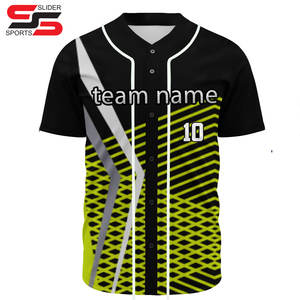 Gran oferta, camisa de béisbol raglán de poliéster 100% en blanco personalizada/camiseta de béisbol personalizada con botones - Product Image 3