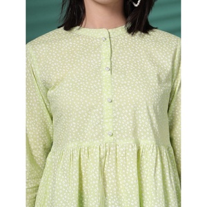 Blusa Casual Ecológica de Popelina 100% Algodón para Mujer, Cuello Camisero, Mangas Raglán, Botones, Borlas, Secado Rápido, Primavera/Verano - Product Image 2