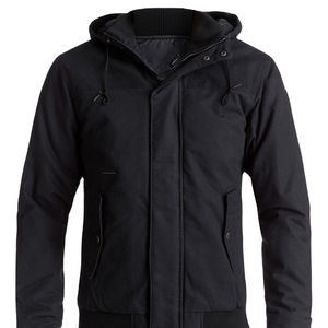 เสื้อแจ็คเก็ตวาร์ซิตี้ผู้ชายสีดำแบบปรับแต่งได้ คอตั้ง ระบายอากาศ แห้งเร็ว ลายทาง ไซส์ XXL ซิป แจ็คเก็ตสำหรับกิจกรรมกลางแจ้ง - Product Image 1