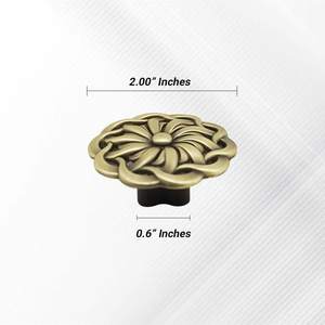 Alliage de zinc laiton Antique armoire boutons cuisine porte poignées tiroir placard porte poignée armoire poignées plaqué tire - Product Image 4