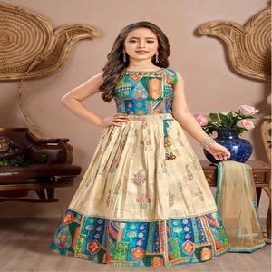Alta demanda Muselina exclusiva Algodón Impreso Niños Lehenga Choli Fabricante de India a la tarifa más baja - Product Image 1