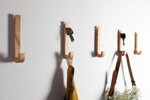 Decoraciones para el hogar Colgador de ropa montado en la pared Gancho de ratán Abrigo Bufanda Colgar ganchos en las paredes - Product Image 5