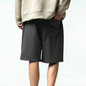 HIgh quality 100% cotton fleece shorts for men's with cotton <b>strings</b> custom printed logo comfortable soft cotton short for mens - Product Image 5