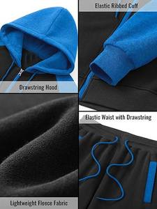 Conjunto Deportivo de Algodón 100% al por Mayor, Sudadera con Capucha para Gimnasio, Último Modelo en Color Sólido, Ropa para Correr y Trotar, Unisex, Estampado, para Invierno - Product Image 4