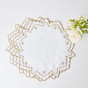 Manteles individuales bordados de estilo étnico indio, perfectos para reuniones familiares festivas de cultura tradicional, decoración del hogar - Product Image 1