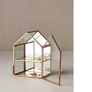 Glass Jewelry <b>Box</b> Jewelry <b>Storage</b> <b>Box</b> <b>Black</b> Metal Frame - Product Image 6