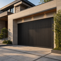 Porte de garage moderne à lames verticales en aluminium, porte de garage automatique à bascule pour villa, bâtiment résidentiel, façade