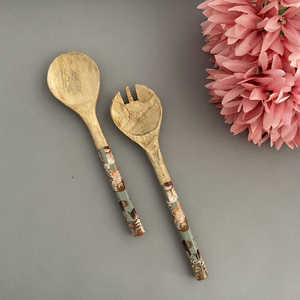 Cuchara de madera para servir y cocinar, accesorios de cocina ecológicos, cuchara mezcladora de alta calidad - Product Image 4