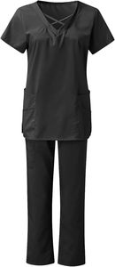 Vente en gros uniforme d'hôpital ensemble de blouses d'allaitement médical hauts et pantalons extensibles respirant léger gommages médicaux pour les femmes - Product Image 6