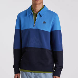 เสื้อสเวตเตอร์แขนยาวแบบสวมหัวมีซิปครึ่งระบายอากาศสำหรับผู้ชายเสื้อสเวตเชิ้ตจากผู้ผลิตในปากีสถาน - Product Image 2