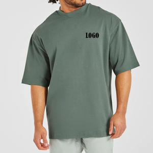 Camisetas de hombre en blanco de algodón 100% de alta calidad, camiseta de gran tamaño de peso pesado personalizable, camiseta con logotipo personalizado - Product Image 4