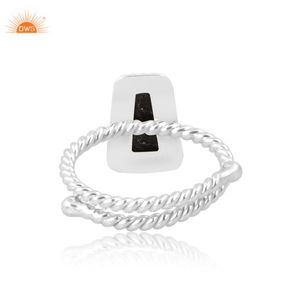 Anillo de piedras preciosas de obsidiana con brillo de oro Natural de Plata de Ley 925 de la mejor calidad para mujer, regalo para ella, fabricante de joyería personalizada - Product Image 2