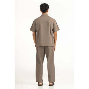 Camisa de Popelina para Hombre, Corte Regular, MN-WCOD-SS26-003, 72% Algodón, 28% Lino, Casual, Verano, con Cordón Elástico, Cómoda y Elegante - Product Image 2