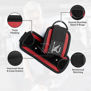 Correas de Tobillo con Doble Anillo en D, Cuerda de Algodón para Máquina de Gimnasio, Accesorios de Fitness para Culturismo, Hechos a Medida, Ligeros - Product Image 6