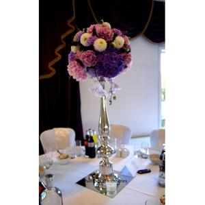 Decoración de mesa, plateado para Metal florero de fiesta, boda, centro de mesa, aniversario, cumpleaños, evento, decoración, maceta - Product Image 4