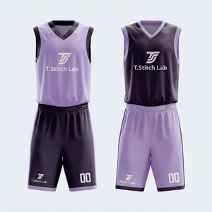 Nouvelle Arrivée Maillot de Basketball Réversible Personnalisé avec Logo pour Hommes, Coupe Automatisée, Sans Manches, Anti-Transpiration, 100% Polyester - Product Image 2