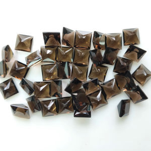 ควอตซ์สโมคกี้ธรรมชาติ 8 มม. ทรงสี่เหลี่ยมเจ้าหญิงคัท คุณภาพดีที่สุด พลอยเม็ดเดี่ยวสำหรับทำเครื่องประดับและสร้อยคอ - Product Image 5