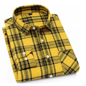Veste chemise en flanelle de coton doublée de Sherpa pour hommes, chaude et respirante, design tricoté - Product Image 3