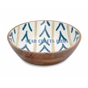 Vente en gros d'ustensiles de cuisine multifonctions en forme d'ananas bol de service à salade en bois et émail disponible chez SCI - Product Image 2