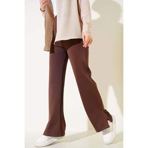 Marrón para pantalones de buceo con cintura elástica transpirable Pantalones largos con aberturas para las piernas Estilo casual Decoración hueca Tamaño XL Color - Product Image 3