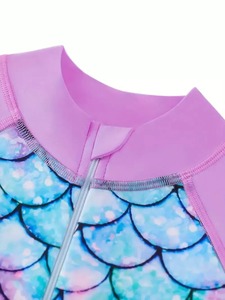 Nuevo diseño niñas niños Surf pantalones cortos traje de baño 100% poliéster/Spandex traje de baño de una pieza estampado sólido playa Baño - Product Image 3
