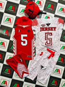 Maillot de football américain maillot de fan maillot de parent sublimation broderie sergé plus taille vraies photos tissu respirant - Product Image 4