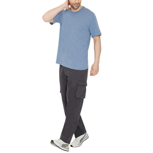 Nuevos pantalones Cargo de moda para hombre, pantalones holgados con estampado de hojaldre, pantalones de chándal rectos con cordón, ropa de calle, pantalones de algodón 100% para hombre - Product Image 3