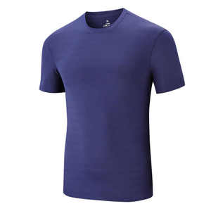 2024เสื้อยืดแขนสั้นของผู้ชายระบายอากาศได้ดีสีพื้นทรงโอเวอร์ไซส์เข้ารูปคอกลมสั่งทำพิมพ์โลโก้ได้ตามต้องการ - Product Image 3