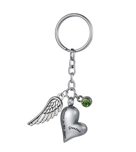Grand-mère gravure amour coeur urne pendentif en acier inoxydable crémation bijoux porte-clés cendres mémorial souvenir porte-clés taille personnalisée - Product Image 5