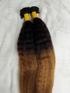 Grade 10A Kinky Straight Machine Double Trame 100g pour Remy Hair Bundles Cuticle Aligned Raw Virgin Indian Weave Extensions - Product Image 3