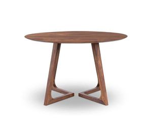 Table à manger en bois de teck massif avec finition couleur NC brun naturel pour une utilisation intérieure et extérieure - Product Image 5