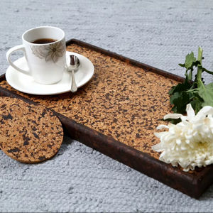 Bandeja de servicio Rectangular Chocochip de corcho de alta calidad decorativa para Catering, hogar, oficina, Hotel, restaurante, uso - Product Image 1
