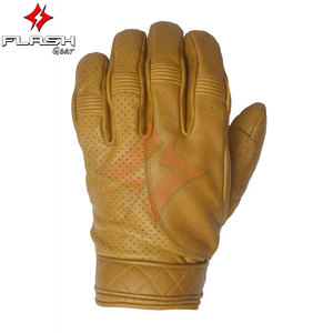 Gants de moto courts unisexes en cuir véritable ciré violet de qualité supérieure, imprimés, pour la course automobile, les sports de plein air, imperméables et antidérapants - Product Image 6