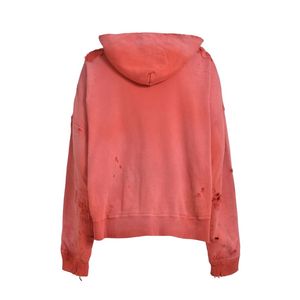 Custom Vintage Distress Paint Hoodie Acid Wash Heavyweight Sun Faded Hoodie Hombres Algodón French Terry Sudaderas con capucha de gran tamaño para hombres - Product Image 2