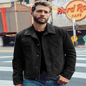 Veste en similicuir personnalisée pour hommes - Product Image 4