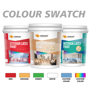 Cat tembok eksterior tahan air, lukisan sendiri cat dinding tahan cuaca luar ruangan warna kustom untuk rumah/kantor/Sekolah - Product Image 5