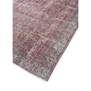 Tapis en laine vintage 9x12 noué à la main, motif médaillon rouge-orange, patchwork puzzle rectangulaire pour couloir et entrée de maison - Tapis Pae-2015 - Product Image 2