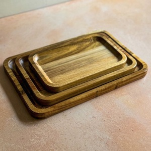 Plateau Art Déco en Bois pour la Configuration des Collations de Mariage de l'Aïd Ramadan-Multifonctionnel - Product Image 1