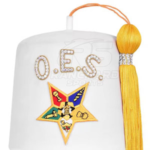 Chapeau Fez Maçonnique avec Logo Brodé, Chapeau Fez Shriner Personnalisé, Coiffure Maçonnique, Chapeau Fez Maçonnique de Haute Qualité - Product Image 2