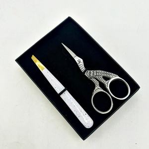 Customized Label Makeup <b>Tool</b> Kits Stainless Steel Eyebrow Scissors Nose Hair Grooming Cuticle Scissors Grafting <b>Tool</b> - Product Image 4