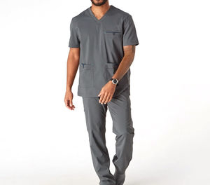 Uniforme Médico, Conjunto de Uniforme Quirúrgico Desechable para Hospital, Personalizado, de Manga Corta, para Hombre, de Algodón y Pana, Transpirable, de Alta Calidad - Product Image 1