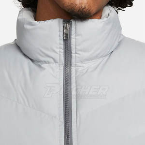 Chaleco Acolchado Informal de Invierno para Hombre, Personalizado, con Cuello Alto, Cierre de Cremallera, Aislante, Sin Mangas, Tejido Suave para Viajes y Uso Diario - Product Image 3