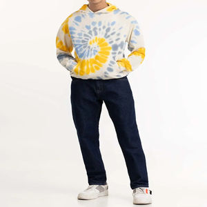 2025 Sudadera con capucha teñida con lazo para hombre 100% algodón polar de alta calidad sin cuerda con capucha cuello invierno transpirable sudaderas con capucha para Unisex - Product Image 4